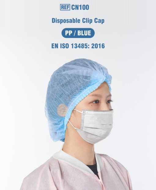 Einmal-Kopfhaube "Hygisun Clip Cap" Blau – Bild 2