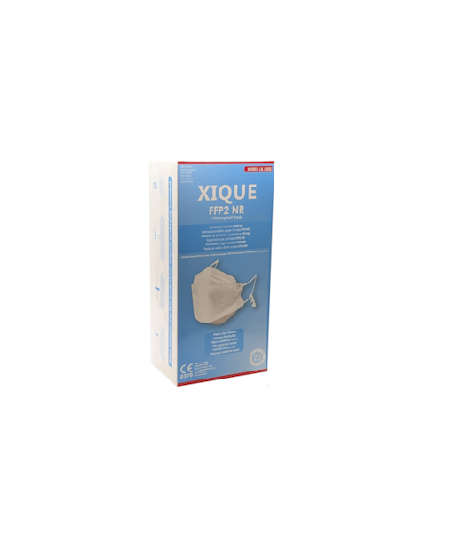 Xique FFP2 Maske Weiss Fischform 20er Pack MHD 08/25