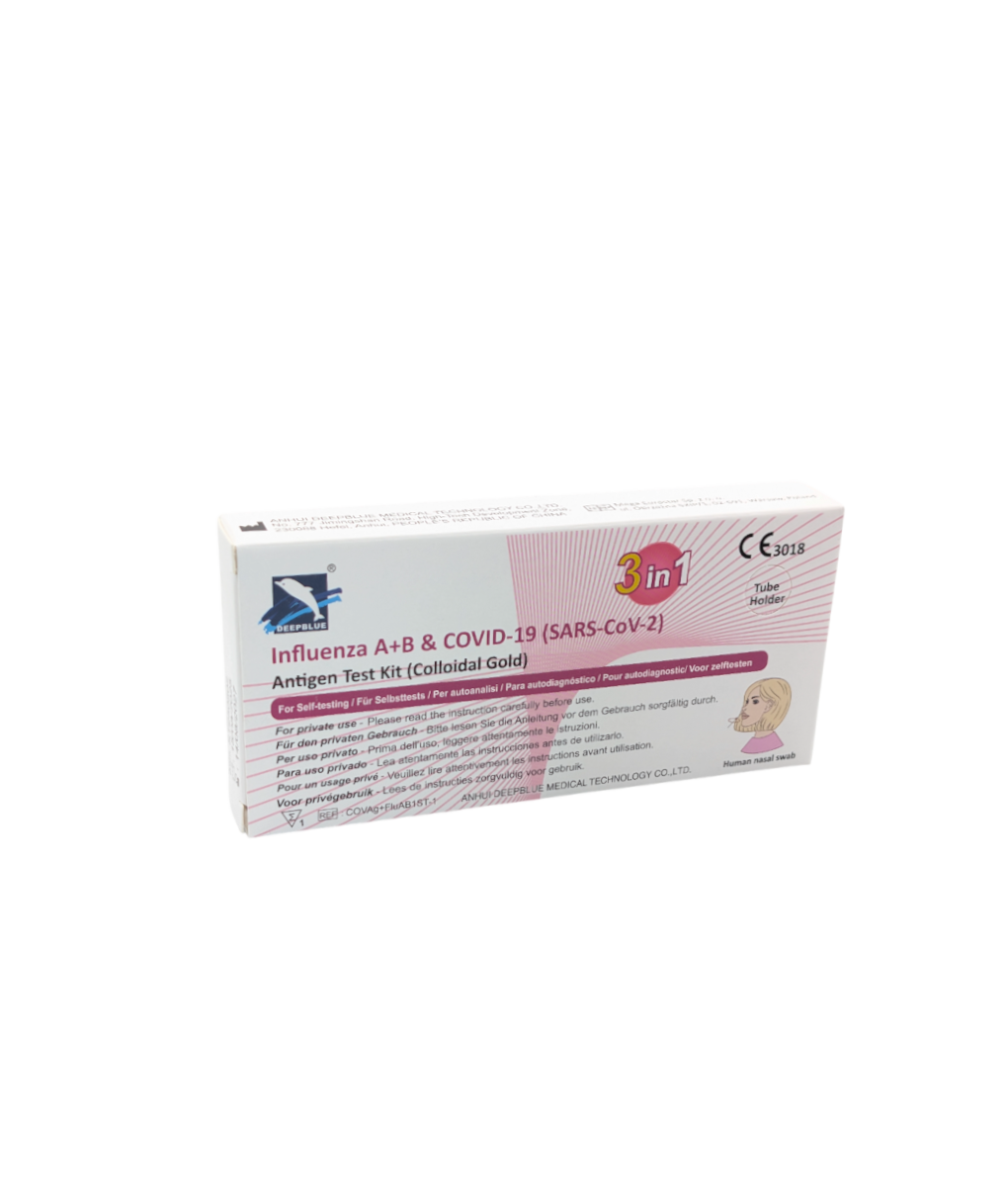Deepblue 3-in-1 Kombitest COVID-19 + Influenza A&B MHD 08/2027